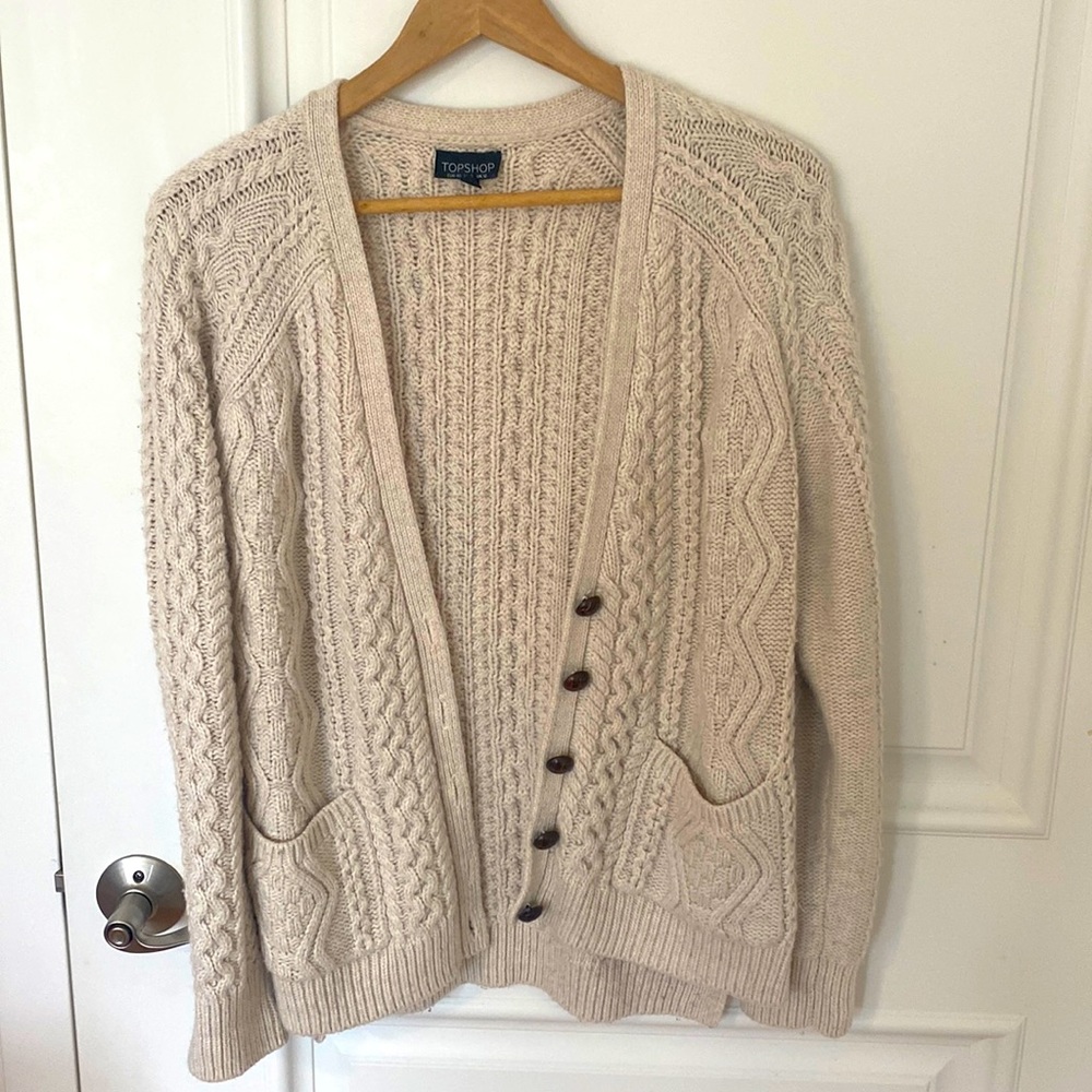 Top shop cream cardigan